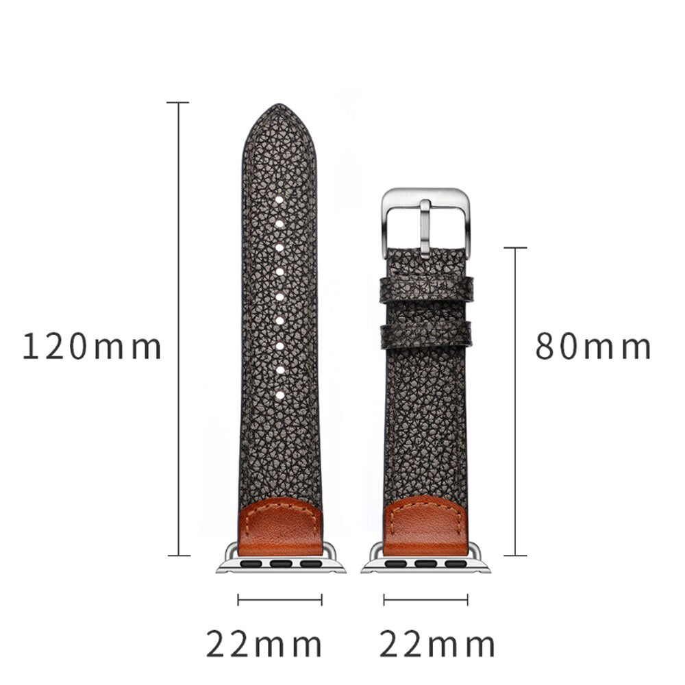 Genuine Leather strap for Apple watch band 44mm 40mm iwatch band 42mm 38mm Stone pattern bracelet apple watch series 3 4 5 se 6