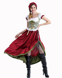 Oktoberfest Maid Outfits Dirndl Dress German Bavarian Beer Girl Costume Halloween Carnival Party Cosplay Fancy Long Dress