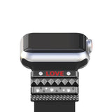 Decorative Ring For Apple Watch Sport Band Stainless Steel Women Ornament "LOVE" Iwatch Band