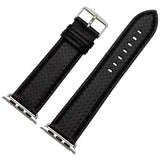 Carbon fiber Strap for Apple watch band 44mm 40mm iWatch band 42mm 38mm Luxury Leather bracelet Apple watch series 6 5 4 3 se