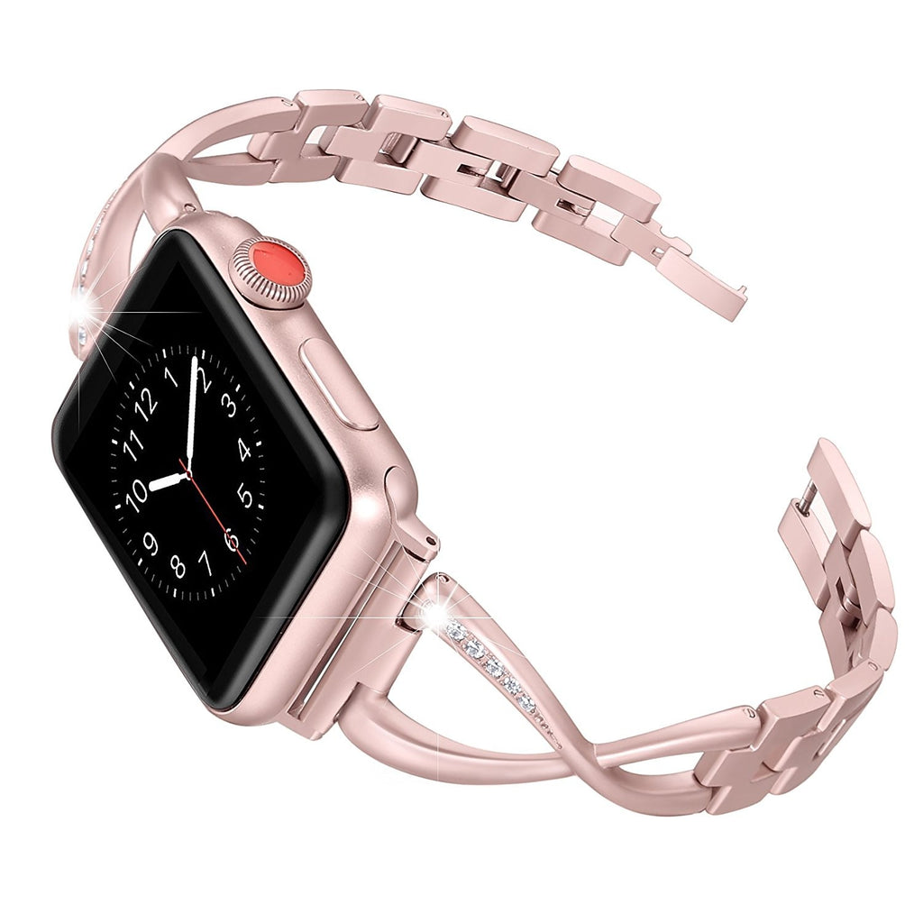 Women Watch band for Apple Watch Bands 38mm/42mm/40mm/44mm diamond Stainless Steel Strap for iwatch series 5 4 3 2 1 Bracelet