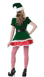 5Pcs/Set Adult Women Santa Claus Green Holiday Elf Christmas Costume Sweet Dress Christmas Xmas Outfit