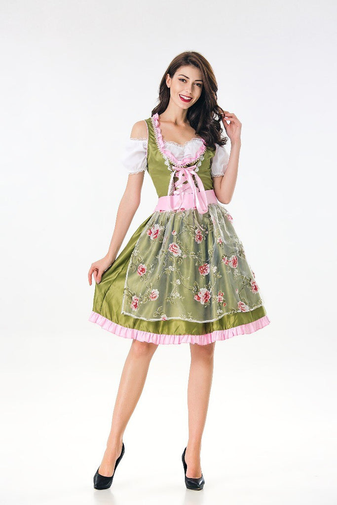german fancy dress ladies Ladies BAVARIAN BEER GIRL Oktoberfest Lederhosen Fancy Dress Costume German