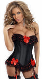 XS-7XL Hot Sexy Satin Lace overlay Overbust Corset Top Zipper Side Bowknot Decorated Clubwear Showgirl Body Shaper Plus Size