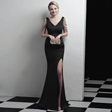 V-Neck Beading Bridesmaid Dress New Arrive Real Simple Werdding Party Formal Dress