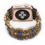 Natural Agate Stretch Bracelet for Apple Watch Band Women's Fashion Jewelry Gem Beads Wrist Strap for iWatch Series 4 3 2 1