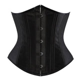 S-6XL Plus Size Sexy Satin Steel Boned Underbust Waist Trainer Corset Underbust Corset