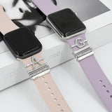 Letter Charms For Apple Watch Sport Band Decoration Ring Sets for Samsung Watch Silicone Strap Jewelry Accessories