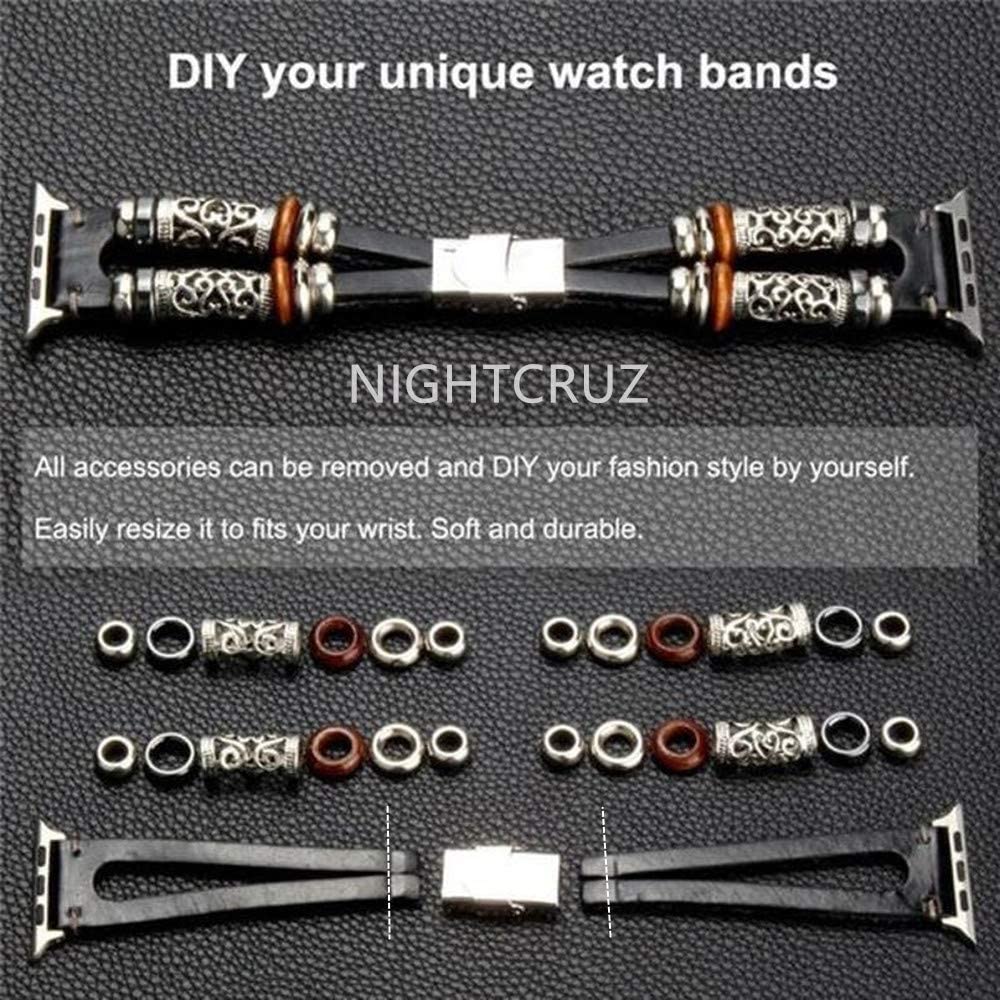 Leather Strap For Apple Watch Band Handmade Double Tour Bracelet