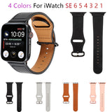 loop buckle leather watchband for apple watch band SE 6 5 4 40mm 44mm belt bracelet bands for iWatch Strap series 3 2 38mm 42mm