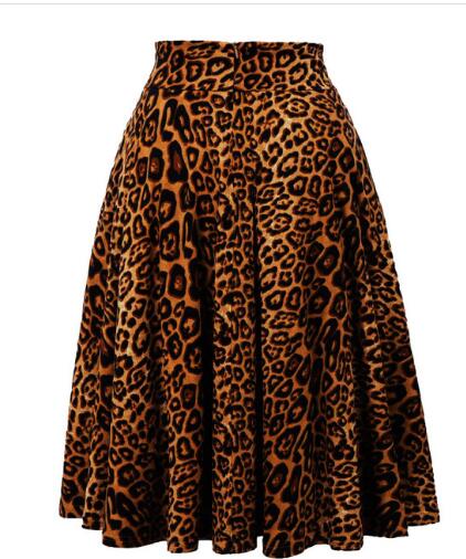 Cotton Black Midi Tunic Skirt 2020 New Arrivals Summer Floral Print Sexy Elegant 50s 60s Retro Vintage Women Skirts Plus Size