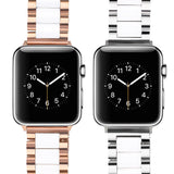 Watchband for Apple Watch 5 4 38mm 42mm 40mm 44mm Stainless Steel Ceramic Strap Luxury Women Band Bracelet for iWatch 5 4 3 2 1