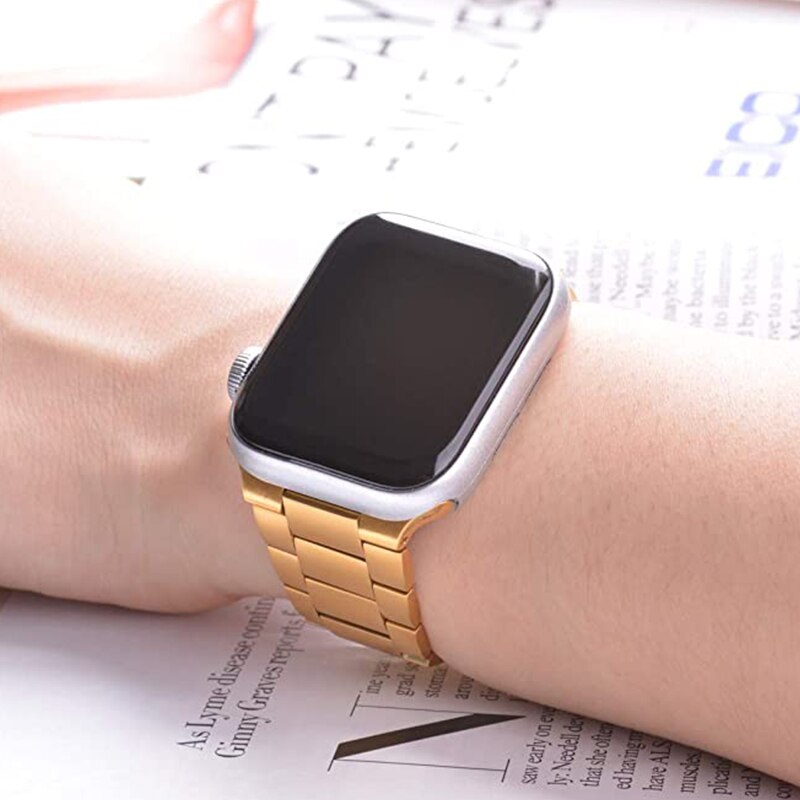 Metal Stainless Steel Strap for Apple Watch Band 6 SE 5 4 44mm 40mm Link Bracelet for IWatch Series Bands 3 38mm 42mm Wristband
