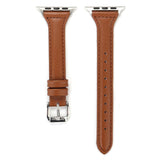 Slimming leather watchband for apple watch band SE 6 5 4 40mm 44mm belt bracelet bands for iWatch Strap series 4 3 2 38mm 42mm