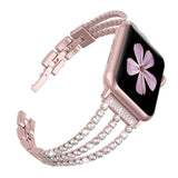 New Women Diamond Watch Band for Apple Watch 38mm 42mm 40mm 44mm iWatch Series 5 4 3 Stainless Steel strap Sport Bracelet