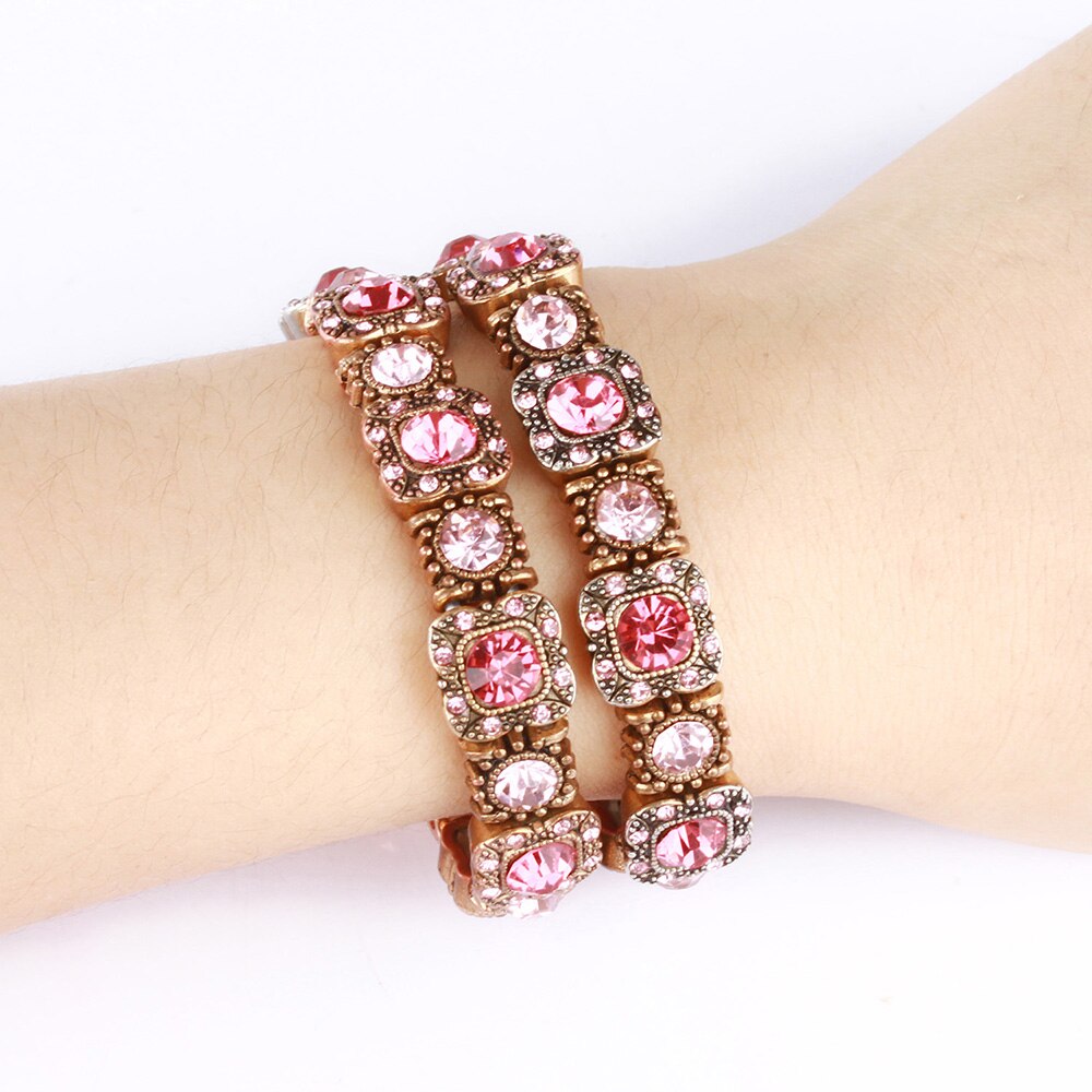 Elastic Beaded Watch Band for Apple iWatch Straps Series 5/4/3/2/1 Handmade Bracelet 38mm 42mm 40mm 44mm Band Woman Crystal Pink