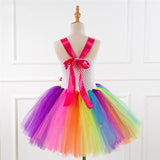 Fancy Rainbow Candy Costume Cosplay For Girls Halloween Costume For Kids Carnival Party Suit Dress Up