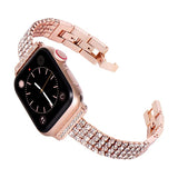 Stainless steel Diamond Strap for Apple Watch Band 44/40mm 38/42mm Women Jewelry Belt for iWatch Bands Serie SE 6 5 4 3 Bracelet