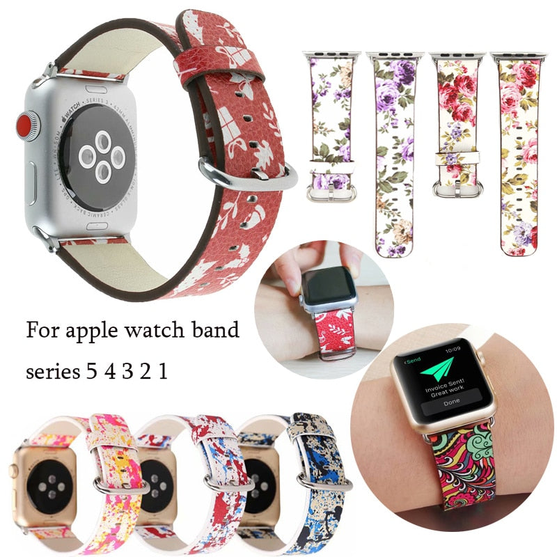 Genuine leather loop strap for apple watch band 42mm 38mm watch band for iwatch 44mm 40mm 5/4/3/2/1 correa bracelet accessories