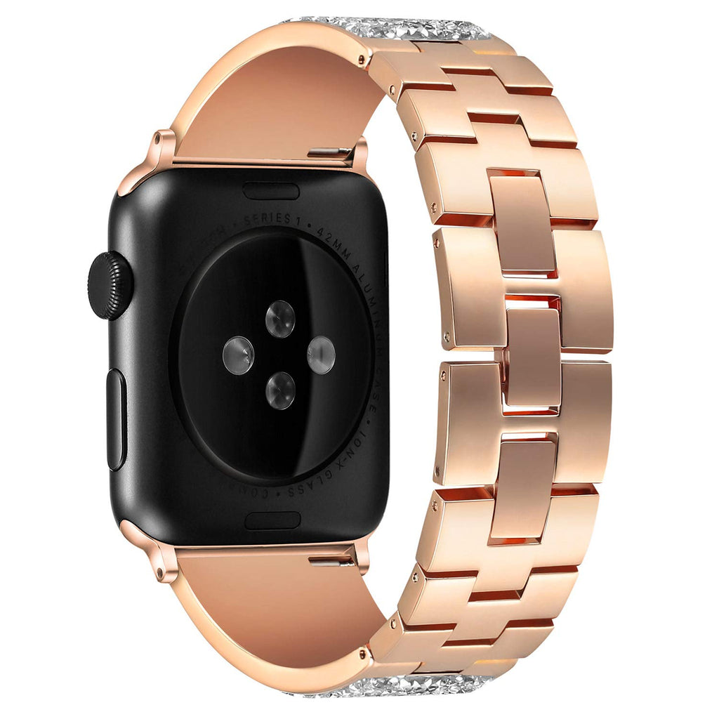 woman Diamond strap For Apple Watch Band 38mm 42mm 40mm 44mm iWatch Series 5 4 3 Stainless steel strap Apple Watch link Bracelet