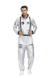 Silver Spaceman Jumpsuit Couple Astronaut Costume For Women Men Halloween Cosplay Adult Pilot Carnival Party Fancy Dress