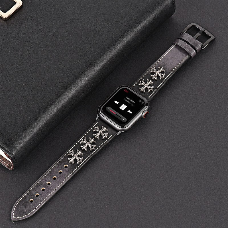 Bracelet Band for Apple Watch strap 42mm 38mm Leather Sports loop For iWatch 4/5 band 44mm 40mm correa apple watch series 3/2/1