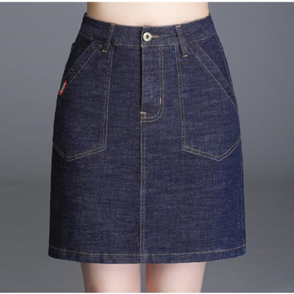 Summer Mini Denim Women High Waist Jean Skirts Korean Sexy Short Bodycon Streetwear Skirt