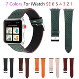 Sports leather watchband for apple watch band SE 6 5 40mm 44mm Retro belt bracelet bands for iWatch Strap series 4 3 38mm 42mm