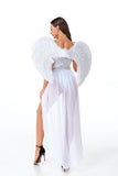 Halloween Party Cosplay Costume Adult Sexy Angel wings White Feather cosplay Dance Stage Show Masquerade Fancy Outfits