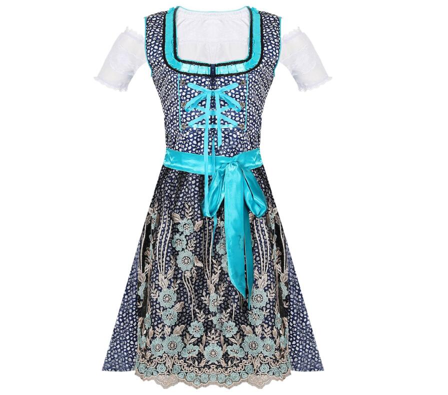 Women Germany Oktoberfest Holiday Party Dress Beer Girl Uniform Bavarian Dirndl Wench Sexy Maid Costumes