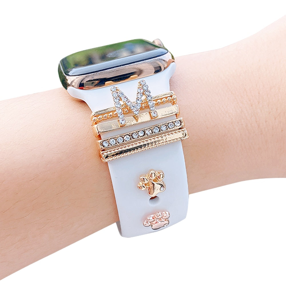 Cute Decoration Ring For Smart Watch Band Strap DIY Charms Rhinestone  Jewelry