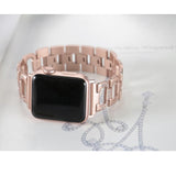 Bling Bracelet for Apple watch band 44mm 40mm 42mm 38mm Rhinestone Stainless Steel metal watchband iWatch serie 3 4 5 se 6 strap