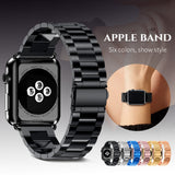 Stainless Steel Metal strap for Apple Watch 44mm band Links Bracelet iWatch series 5 4 3 2 40mm Wristband 42mm 38mm Replacement