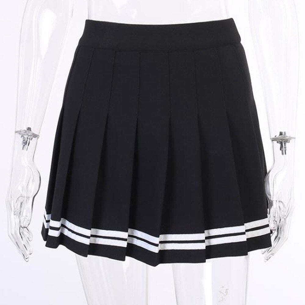 Gothic Emo Alt Hippie High Waist Mini Pleated Skirts Goth Punk Black Cyber y2k Skirt