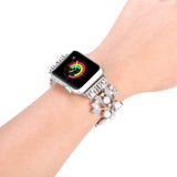 Watchband For Apple Watch Band 44mm 42mm 40mm 38mm Elastic Pearl Beaded Bracelet Replacement Cuf Wristband Iwatch Series 5 4 3 2