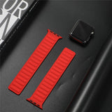 Silicone Link strap for Apple watch band 44mm 40mm iWatch band 38mm 42mm Magnetic Loop bracelet Apple watch series 6 5 4 3 SE