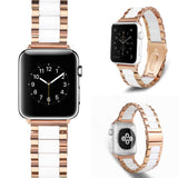 Watchband for Apple Watch 5 4 38mm 42mm 40mm 44mm Stainless Steel Ceramic Strap Luxury Women Band Bracelet for iWatch 5 4 3 2 1