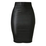 Black Denim Women High Waist Midi Summer Vintage Casual Knee Length Office Wear Women Jean Skirts
