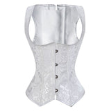 Women Gothic Sexy Jacquard Underbust Corset Vest Slimming Waist Training Brocade Straps Corsets Bustiers Top Plus Size S-6XL