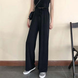 Women High Waist Casual Pants Korean Style All-match Loose Comfortable Sweatpants
