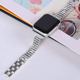Stainless steel Diamond Strap for Apple Watch Band 44/40mm 38/42mm Women Jewelry Belt for iWatch Bands Serie SE 6 5 4 3 Bracelet
