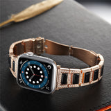 Diamond Stainless Steel Strap For Apple Watch Band 6 40mm 44mm Women Opal Luxury Bracelet iwatch series Strap 5 4 SE 3 38mm 42mm