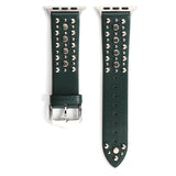 Rivets Band for apple watch Series 7/6/5/4/3 SE sport loop strap correa iwatch 7 38mm 40mm bracelet 41/45mm 44/42mm Leather belt
