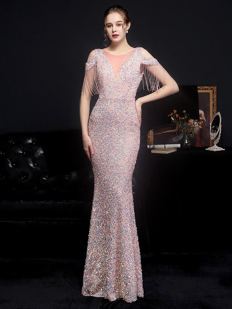 Women New Off Shoulder Party Bodycon Maxi Dress Elegant V Neck Pink Se jetechband Women New Off Shoulder Party Bodycon Maxi Dress Elegant V Neck Pink Se jetechband