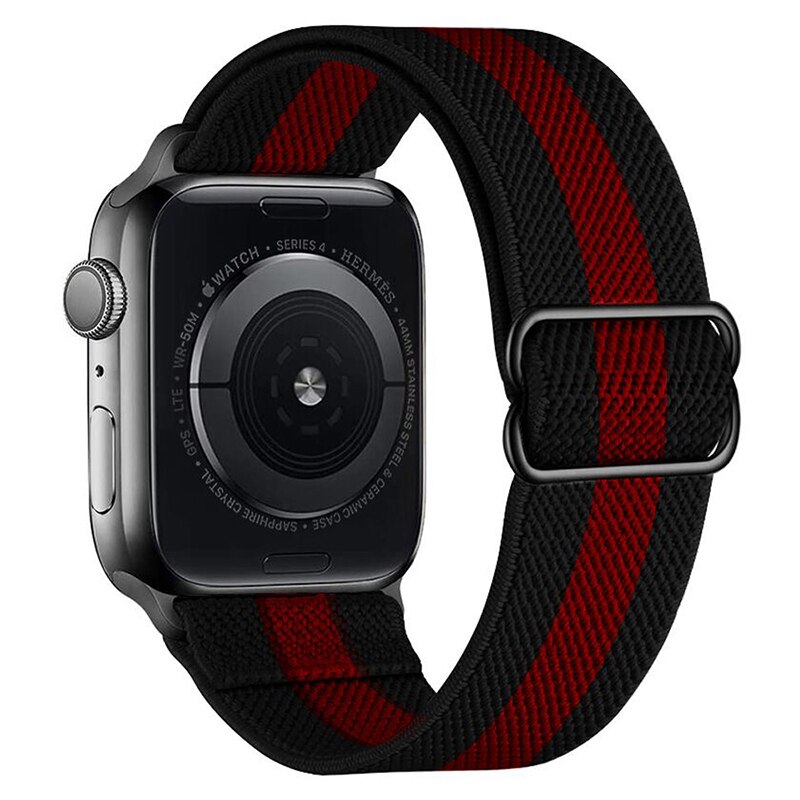 Adjustable Elastic Nylon solo Loop Strap for Apple watch band 44mm 40mm 38mm 42mm Scrunchie bracelet iWatch series 3 4 5 6 se