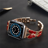 Jewelry Strap for Apple Watch Band 6 44mm 40mm 42mm 38mm Butterfly gems Metal for iWatch Bands Serie SE 6 5 4 3 Bracelet