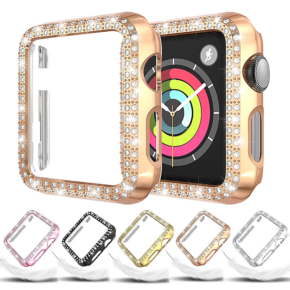 Diamond Case For Apple Watch 5 44mm 40mm iWatch Series 4 Screen Protective cover PC Watch Case for apple watch 3 case 38mm 42mm