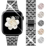 Women Jewelry Diamond Strap for Apple Watch Band 44/40mm 38/42mm Stainless steel Belt for iWatch Bands Serie SE 6 5 4 3 Bracelet