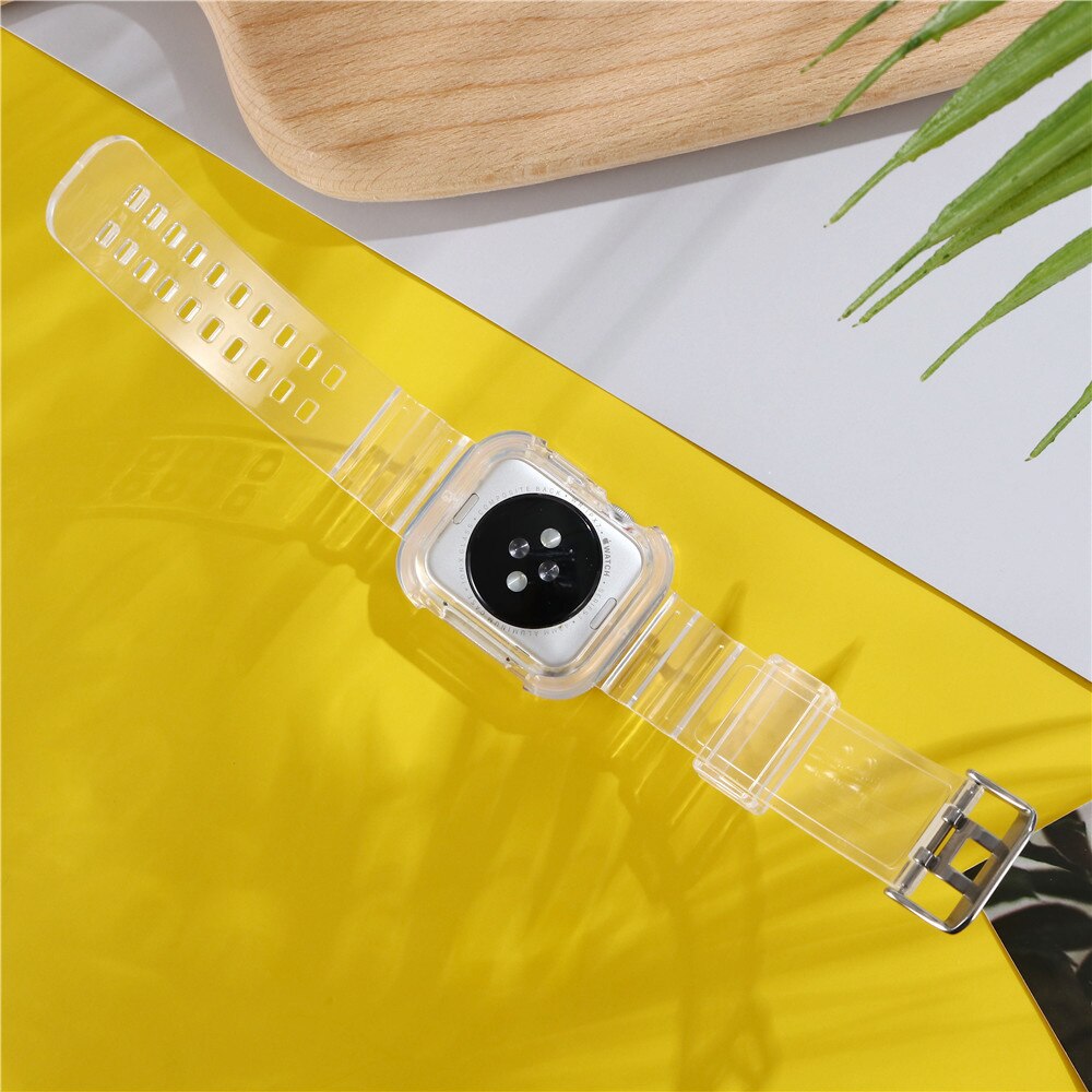 Newest Sport Strap for Apple Watch Band Series 6 1 2 3 4 5 silicone Transparent for Iwatch 5 4 Strap 38mm 40mm 42mm 44mm wirst
