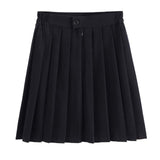 Korean Women High Waist Sexy Mini Skirt School Short Pleated Kawaii Japanese Black Skirt